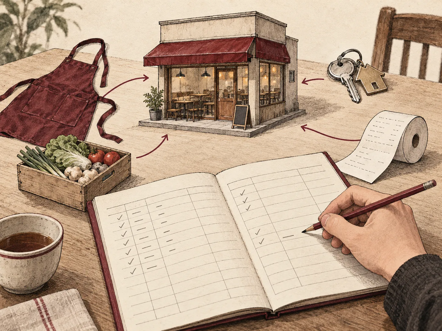 门店投入与回本周期；AI 主题插画